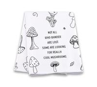 Funny Mushroom Towel Mushrooms Agaric Kitchen Towel Fungal Plant Vegetarian Mushroom Lover Gift Agaric Pattern Towel (Mushroom Towel)
