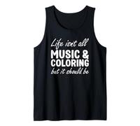 Funny Music and Coloring for Men or Women Tank Top