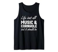 Funny Music and Cornhole for Men or Women Tank Top