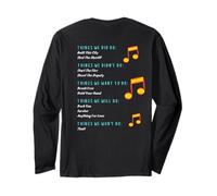 Funny Music Lyrics - Things We Did - Things We Didn't REAR Long Sleeve T-Shirt