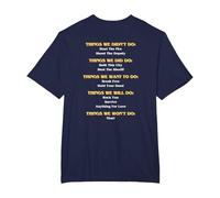 Funny Music Lyrics - Things We Did - We Didn't Do - Rear T-Shirt, Men's Big and Tall, Navy Blue, 2X Tall