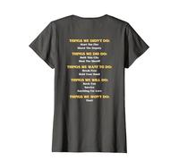 Funny Music Lyrics - Things We Did - We Didn't Do - Rear T-Shirt, Women, Asphalt Grey, 3X-Large