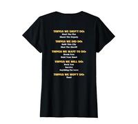 Funny Music Lyrics - Things We Did - We Didn't Do - Rear T-Shirt, Women, Black, XX-Large