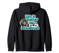 Funny Music Record Cartoon Soundtrack Vibe Zip Hoodie