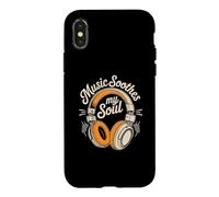 Funny Music Soothes My Soul Cute Musician Band Lover Quotes Case for iPhone X/XS