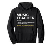 Funny Music Teacher Definition Educational Rockstar Pullover Hoodie