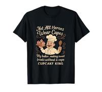 Funny My Baker Cupcake King Baking Novelty Graphic T-Shirt