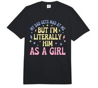 Funny My Dad Gets Mad at Me for Girl Daughter Comfort Colors Adult Heavyweight T-Shirt