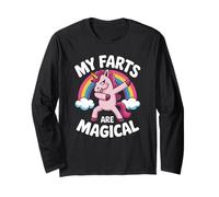 Funny My Farts are Magical Saying Rainbow Unicorn Women Men Long Sleeve T-Shirt
