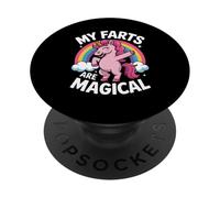 Funny My Farts Are Magical Saying Rainbow Unicorn Women Men PopSockets Adhesive PopGrip