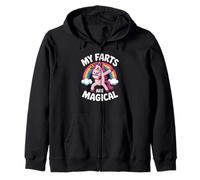 Funny My Farts Are Magical Saying Rainbow Unicorn Women Men Zip Hoodie