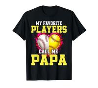 Funny My Favorite Baseball Softball Player Calls Me Papa T-Shirt
