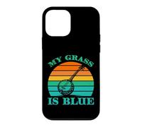 Funny My Grass Is Blue Banjo Bluegrass Music Retro Sunset Case for iPhone 12 mini