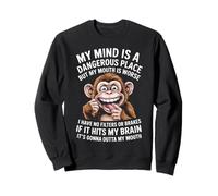 Funny My Mind Is A Dangerous Place No Filter Sarcastic Quote Sweatshirt