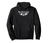 Funny My Needs Are Simple Coffee Books And Dog Lover Fan Pullover Hoodie
