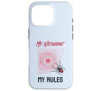 Funny My Network My Rules Redback Spider Web Case for iPhone 16 Pro