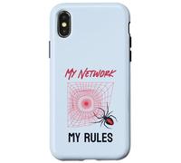 Funny My Network My Rules Redback Spider Web Case for iPhone X/XS
