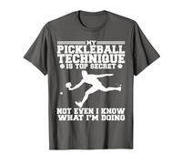 Funny My Pickleball Technique is Top Secret T-Shirt, Men, Asphalt Grey, 3X-Large