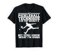 Funny My Pickleball Technique is Top Secret T-Shirt, Men, Black, 4X-Large