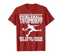 Funny My Pickleball Technique is Top Secret T-Shirt, Men, Cranberry Red, 3X-Large