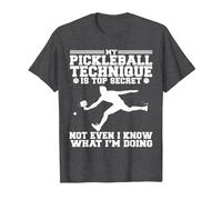 Funny My Pickleball Technique is Top Secret T-Shirt, Men, Dark Heather Grey, XX-Large