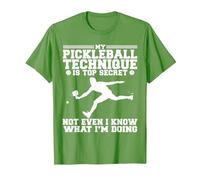 Funny My Pickleball Technique is Top Secret T-Shirt, Men, Grass Green, XX-Large