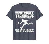 Funny My Pickleball Technique is Top Secret T-Shirt, Men, Heather Blue, 4X-Large