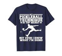 Funny My Pickleball Technique is Top Secret T-Shirt, Men, Navy Blue, XX-Large