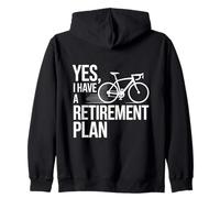 Funny My Retirement Plan Bicycle Cycling Touring Biking MTB Zip Hoodie