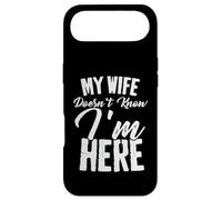 Funny My Wife Doesn't Know I'm Here Sarcastic Husband Quote Case for iPhone Air