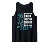 Funny Myasthenia Gravis Warrior Yes it gets All on My Nerves Tank Top