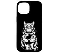 Funny Mystic Cat Crystal Ball Divination Case for iPhone 15