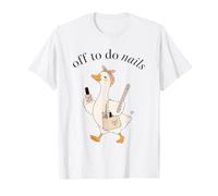 Funny Nail Tech Goose Cute Nail Artist Manicurist Graphic T-Shirt
