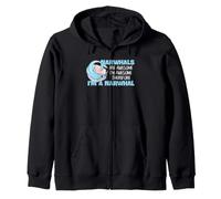 Funny Narwhal Lover Narwhals Are Awesome Ocean Humor Zip Hoodie