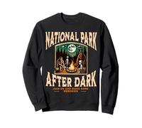 Funny National Park After Dark Alien Bigfoot Campfire Sweatshirt