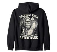 Funny National Park Bigfoot Vintage 90s Graphic Sasquatch Zip Hoodie