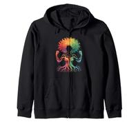 Funny Nature Woman Silhouette Surreal Fusion Zip Hoodie