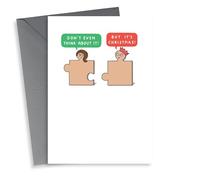 Funny, Naughty Christmas Card - Don't Even Think About It!