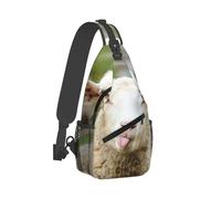 Funny Naughty Sheep Tongue Cute Animal Chest Bag, Lightweight Straps, Sturdy And Durable, Suitable For Most People