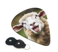 Funny Naughty Sheep Tongue Cute Animal Guitar Picks 6-Pack - Pick Set (0.46mm / 0.71mm / 0.96mm) Suitable For Guitar And Ukulele Playing