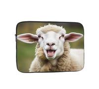 Funny Naughty Sheep Tongue Cute Animal Laptop Case 15 inch Shockproof Protective Notebook Case Water Resistant Laptop Bags Carrying Computer Bag Portable Business Briefcase for Men Women