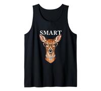 Funny Necklace Leopard Glasses Smart Deer Tank Top