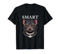 Funny Necklace Leopard Glasses Smart Tasmanian Devil T-Shirt