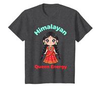 Funny Nepali Girl Nepali Roots T-Shirt, Youth, Dark Heather Grey, Large