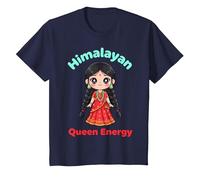 Funny Nepali Girl Nepali Roots T-Shirt, Youth, Navy Blue, Medium