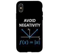 Funny Nerdy Avoid Negativity Algebra Math Pun Math Teacher Case for iPhone X/XS