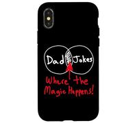 Funny Nerdy Dad Jokes Venn Diagram Where The Magic Happens Case for iPhone X/XS