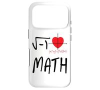 Funny Nerdy I Heart Math Pun Algebra Teacher Student Case for iPhone 17 Pro