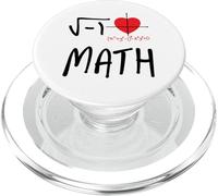 Funny Nerdy I Heart Math Pun Algebra Teacher Student PopSockets PopGrip for MagSafe
