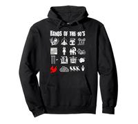 Funny Nerdy Iconic Alternative Rock Bands of the 90s White Pullover Hoodie